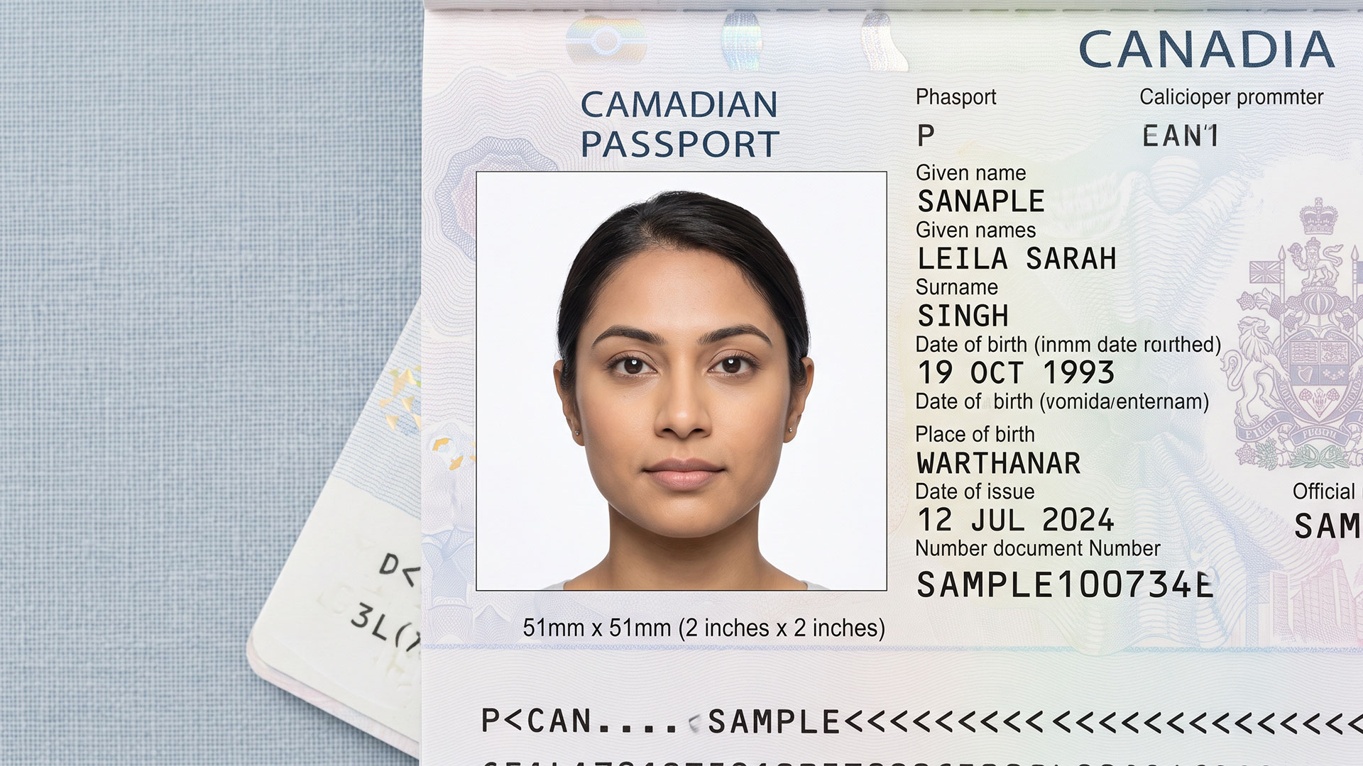 How to take a good passport photo: comparison of flyaway hair vs neatly combed hair for biometric compliance.
